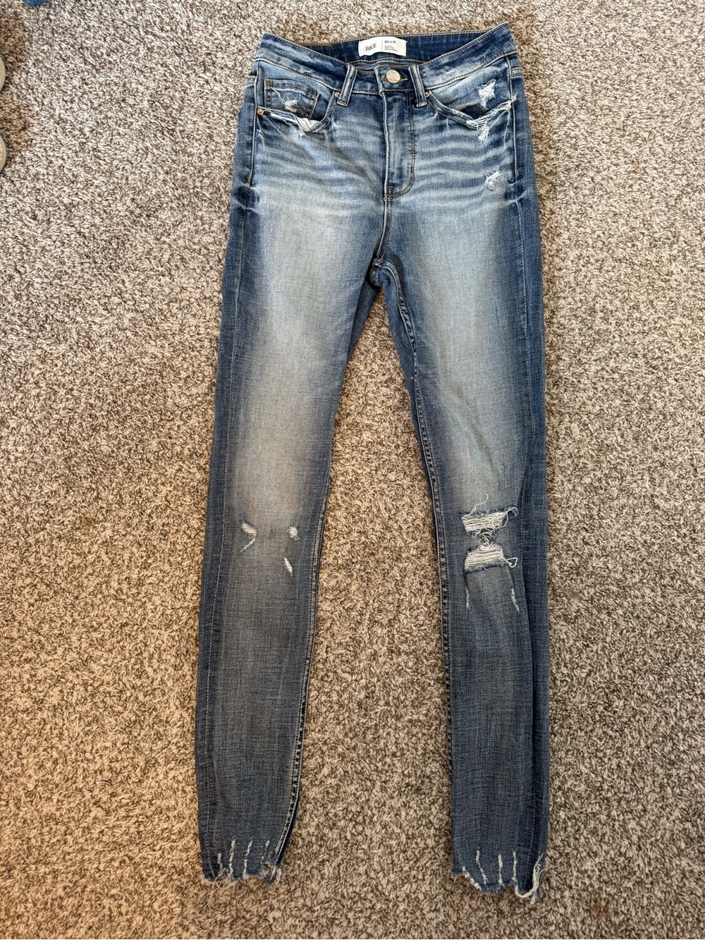 Buckle Women's Skinny Jeans in Faded Blue Wash